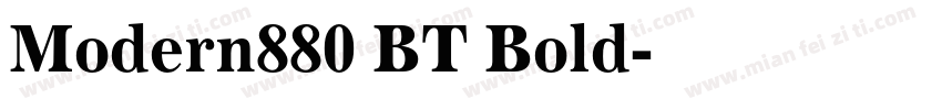 Modern880 BT Bold字体转换
